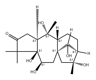 (14R)-5,6β,10,14,16-Pentahydroxygrayanotoxan-3-one Struktur