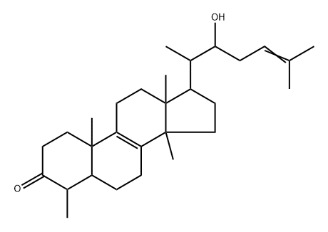 (20S)-22-ヒドロキシ-4α,14-ジメチル-5α-コレスタ-8,24-ジエン-3-オン 化学構造式