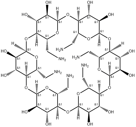Hexakis(6-amino-6-deoxy)-α-cyclodextrin Structure