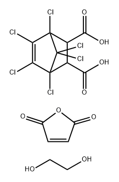 Bicyclo[2.2.1]hept-5-ene-2,3-dicarboxylic acid,1,4,5,6,7,7-hexachloro-,polymer with 1,2-ethanediol and 2,5-furandione Structure