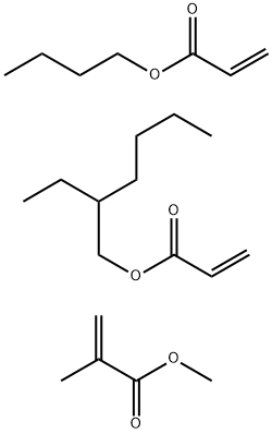 2-甲基丙烯酸甲酯与2-丙烯酸丁酯和2-丙烯酸-2-乙基己酯的聚合物, 31261-08-2, 结构式