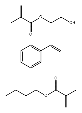 2-Propenoic acid, 2-methyl-, butyl ester, polymer with ethenylbenzene and 2-hydroxyethyl 2-methyl-2-propenoate Structure