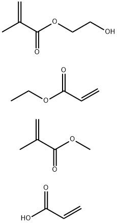 2-甲基-2-丙烯酸-2-羟乙酯与2-丙烯酸乙酯、2-甲基-2-丙烯酸甲酯和2-丙烯酸的聚合物 结构式