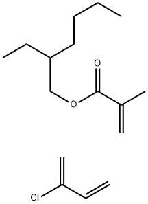 2-Propenoic acid, 2-methyl-, 2-ethylhexyl ester, polymer with 2-chloro-1,3-butadiene Struktur