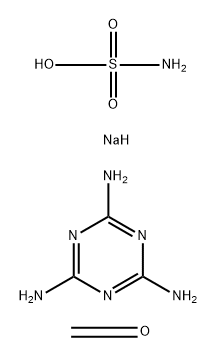 Sulfamic acid, monosodium salt, polymer with formaldehyde and 1,3,5-triazine-2,4,6-triamine Struktur