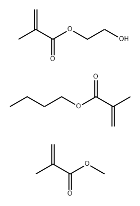 甲基丙烯酸丁酯、甲基丙烯酸羟乙基酯、甲基丙烯酸甲酯的聚合物 结构式