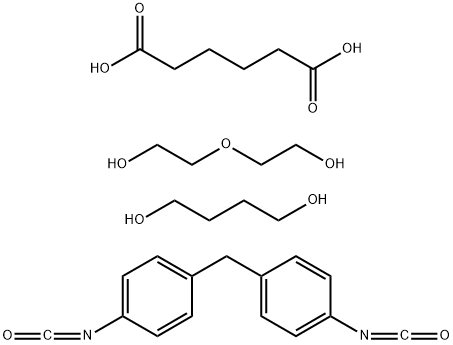 Hexanedioic acid, polymer with 1,4-butanediol, 1,1-methylenebis4-isocyanatobenzene and 2,2-oxybisethanol Structure