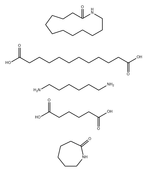 Polyamide of alkanediamine, alkanedioic acid and lactam Structure