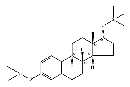 3,17α-ビス(トリメチルシロキシ)-1,3,5(10)-エストラトリエン 化学構造式