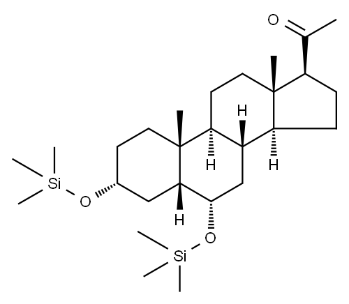 3α,6α-Bis(trimethylsiloxy)-5β-pregnan-20-one Struktur