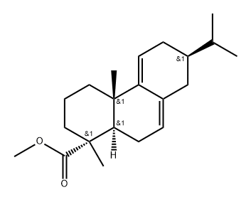 (1S)-1,2,3,4,4a,6,7,8,10,10aα-デカヒドロ-1,4aβ-ジメチル-7α-(1-メチルエチル)-1β-フェナントレンカルボン酸メチル 化学構造式
