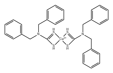 Copper, bisbis(phenylmethyl)carbamodithioato-.kappa.S,.kappa.S-, (SP-4-1)- 结构式