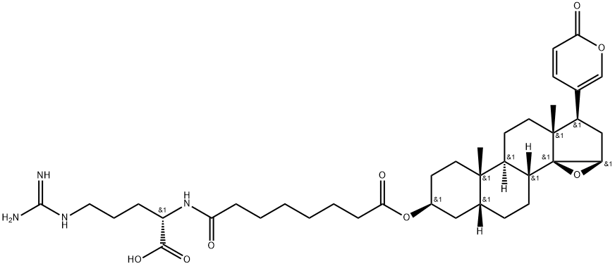3-O-(Argininylsuberoyl)bufogenin Structure