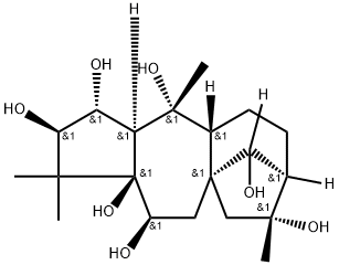 (14R)-Grayanotoxane-2α,3β,5,6β,10,14,16-heptol Structure