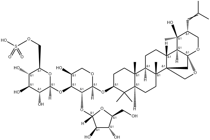 假马齿苋皂苷I 结构式