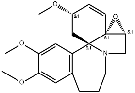 (6ξ)-1,2-ジデヒドロ-6,7-エポキシ-3α,15,16-トリメトキシ-C-ホモエリトリナン 化学構造式