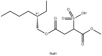 Butanedioic acid, 2-sulfo-, 4-[(2S)-2-ethylhexyl] 1-methyl ester, sodium salt (1:1) Structure