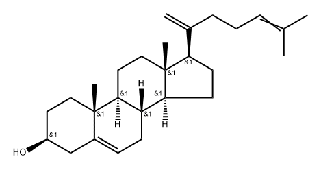 Cholesta-5,20,24-trien-3β-ol 结构式