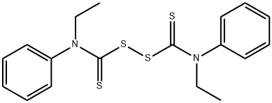 1,1'-ジチオビス(N-エチル-N-フェニルチオホルムアミド) 化学構造式