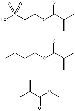 2-Propenoic acid, 2-methyl-, butyl ester, polymer with methyl 2-methylpropenoate and 2-sulfoethyl 2-methyl-2-propenoate Structure