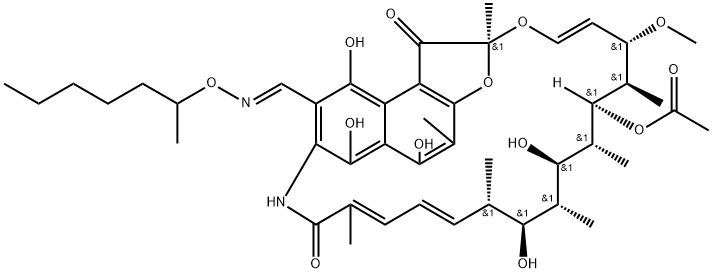 3-[(1-Methylhexyl)oxyiminomethyl]rifamycin SV Structure