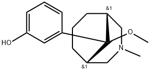 3-[(1R,5S,9-syn)-9-Methoxy-3-methyl-3-azabicyclo[3.3.1]nonan-9-yl]phenol 结构式