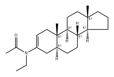 N-(5α-アンドロスタ-2-エン-3-イル)-N-エチルアセトアミド 化学構造式