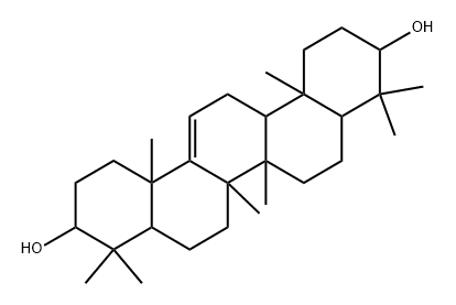 ガンマセラ-9(11)-エン-3β,21α-ジオール 化学構造式
