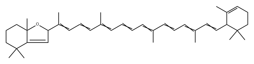 (6'ξ)-5,8-エポキシ-5,8-ジヒドロ-β,ε-カロテン 化学構造式