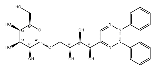 2-(hydroxymethyl)-6-[(6Z)-2,3,4-trihydroxy-5,6-bis(phenylhydrazinylide ne)hexoxy]oxane-3,4,5-triol Structure
