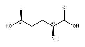 DL-Β-羟基正缬氨酸 结构式