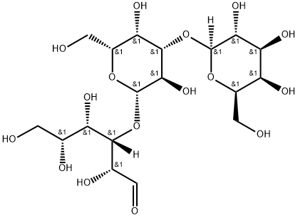 (+)-3-O-(3-O-β-D-ガラクトピラノシル-β-D-ガラクトピラノシル)-D-ガラクトース 化学構造式