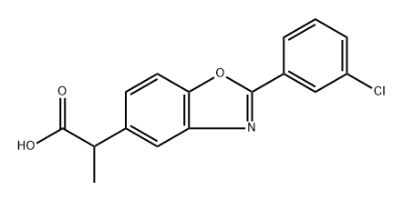 2-(3-Chlorophenyl)-α-methyl-5-benzoxazoleacetic acid Struktur