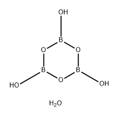Boric  acid  (H3B3O6),  monohydrate  (9CI) Struktur