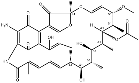 3-氨基-利福霉素S, 51756-80-0, 结构式