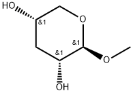 メチル3-デオキシ-β-D-erythro-ペントピラノシド 化学構造式