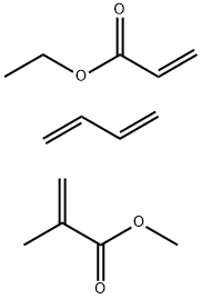 2-甲基-2-丙烯酸甲酯与1,3-丁二烯和2-丙烯酸乙酯的聚合物, 51822-08-3, 结构式