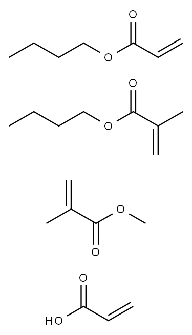 2-甲基-2-丙烯酸丁酯与2-丙烯酸丁酯、2-甲基-2-丙烯酸甲酯和2-丙烯酸的聚合物 结构式