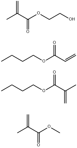 2-Propenoic acid, 2-methyl-, butyl ester, polymer with butyl 2-propenoate, 2-hydroxyethyl 2-methyl-2-propenoate and methyl 2-methyl-2-propenoate Struktur