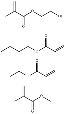 2-Ppropenoic acid, 2-methyl methylestelr polymer with buthyl 2-propenoate, ethyl 2-propenoate and 2-hyoroxyethyl 2-methyl-2-propenoate Struktur