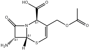 5-Thia-1-azabicyclo[4.2.0]oct-3-ene-2-carboxylic acid, 3-[(acetyloxy)methyl]-7-amino-8-oxo-, [2R-(2α,6α,7β)]- (9CI) Structure