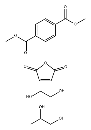 1,4-Benzenedicarboxylic acid, dimethyl ester, polymer with 1,2-ethanediol, 2,5-furandione and 1,2-propanediol Struktur