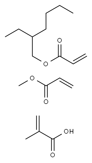 2-甲基-2-丙烯酸与2-丙烯酸-2-乙基己酯和2-丙烯酸甲酯的聚合物, 52717-64-3, 结构式