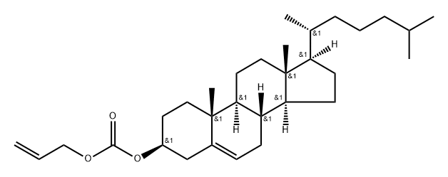 炭酸2-プロペニル=コレスタ-5-エン-3β-イル 化学構造式