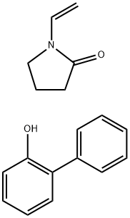 Polyvinylpyrrolidone-o-phenylphenol Struktur