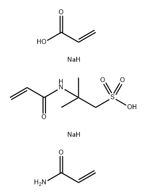 2-Propenoic acid, sodium salt, polymer with 2- methyl-2-[(1-oxo-2-propenyl)amino]- 1-propanesulfonic acid monosodium salt and 2- propenamide 2-Propenoic acid,sodium salt,polymer with 2-methyl-2-[(1-oxo-2-propenyl)amino]-1-propanesulfonic acid monosodium salt and 2-propenamide Struktur