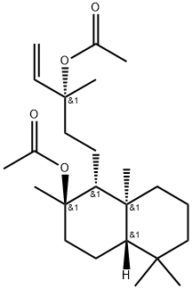 1-Naphthalenepropanol,2-(acetyloxy)-a-ethenyldecahydro-a,2,5,5,8a-pentamethyl-,acetate,(aR,1R,2R,4aS,8aS)- (9CI), 54274-72-5, 结构式