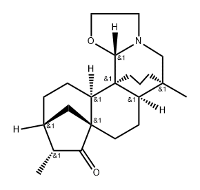 (16β,20S)-15-Deoxy-16,17-dihydro-15-oxoveatchine Struktur