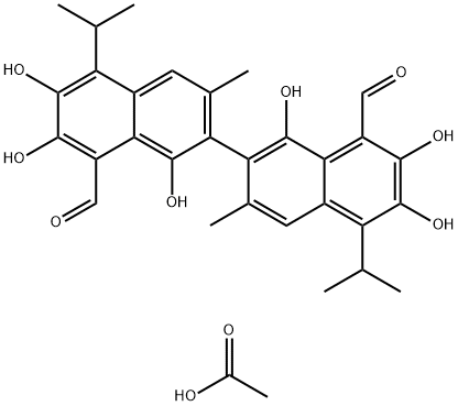 Gossypol acetic acid Struktur