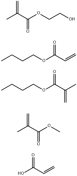 2-甲基-2-丙烯酸丁酯与2-丙烯酸丁酯、2-甲基-2-丙烯酸-2-羟乙酯、2-甲基-2-丙烯酸甲酯和2-丙烯酸的聚合物, 54868-06-3, 结构式
